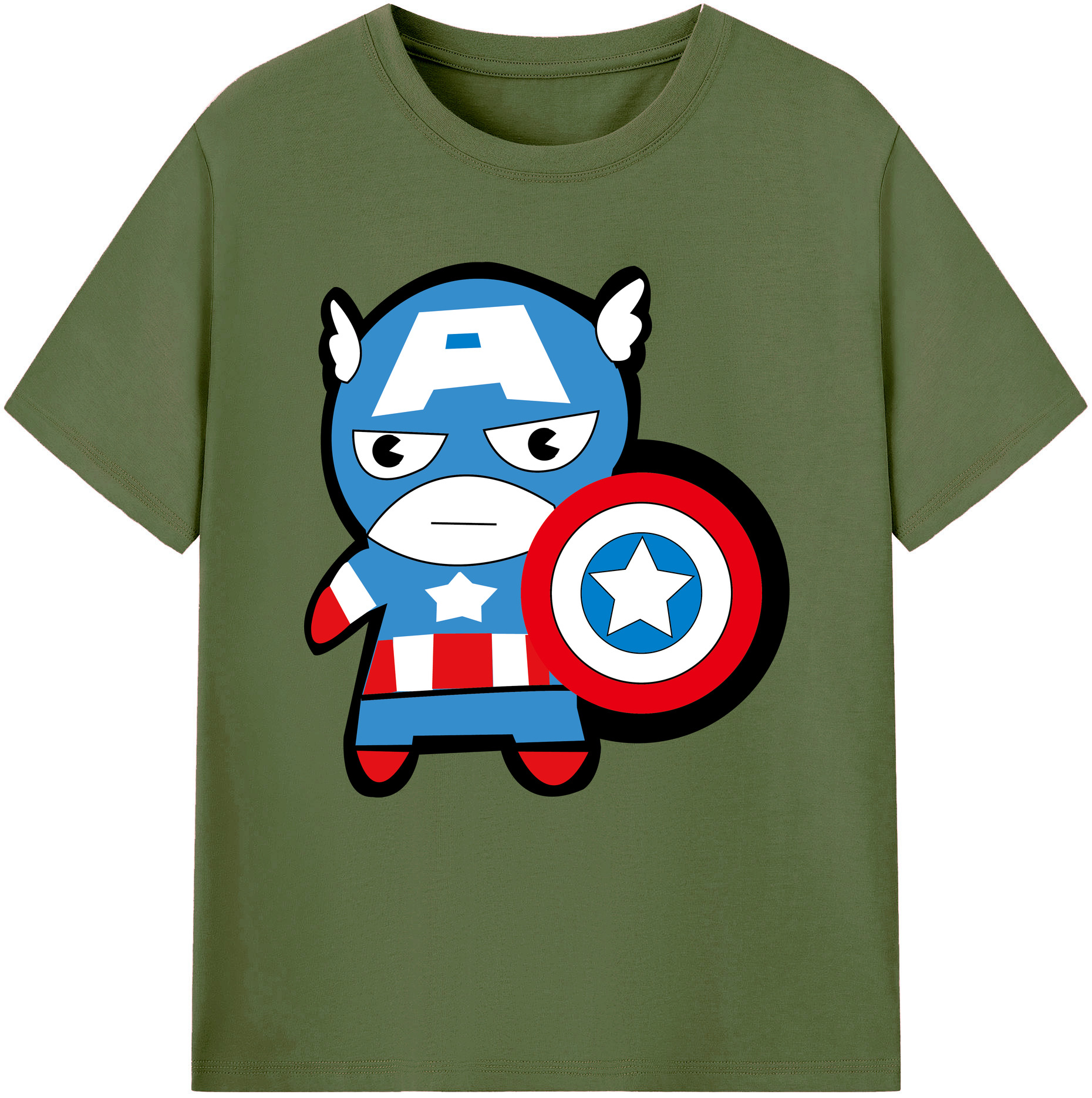 （画像用） アベンジャーズ The Avengers 綿100％半袖Tシャツ（フロントプリント）